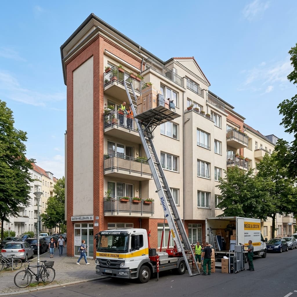 Möbellift als Hintergrundmotiv
